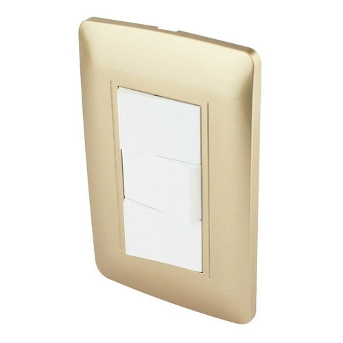 Apagador Sanelec 4489 Triple Con Placa Golden