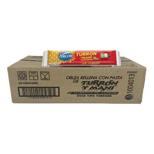 Turron Arcor display de 50 unidades de 25gr