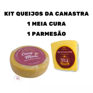 Kit Queijo Meia Cura Canastra + Queijo Parmesão 