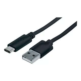 Cable De Carga Usb Tipo C 1 Metro Para Celular Color Negro