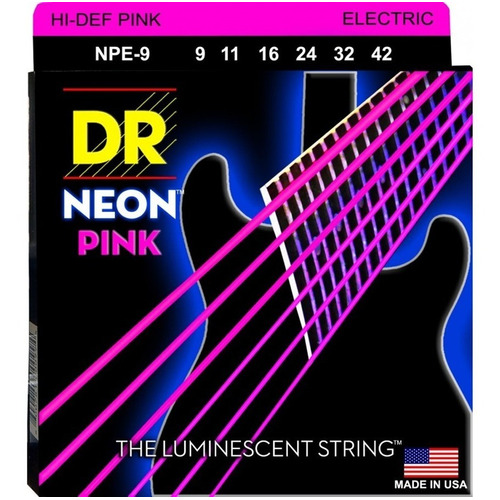 Encordado Guitarra Eléctrica Dr Strings Neon Pink Npe 09