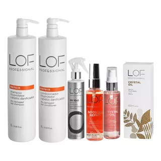 Kit Lof Shampoo+ Cond Repair + Oil Crystal+ Mask +hit 10x1