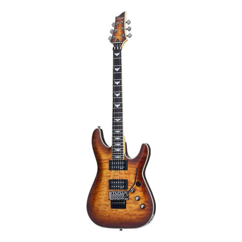 Guitarra eléctrica Schecter Omen Extreme-6 archtop de arce/caoba vintage sunburst con diapasón de palo de rosa