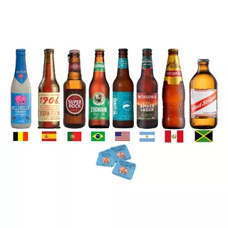 Kit Cervejas Importadas P/ Presente 8 Países