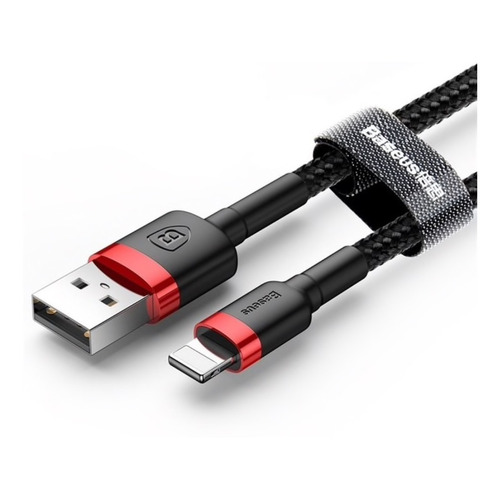 Cable Para iPhone Baseus Conectores Reforzados Lightning 1m Negro