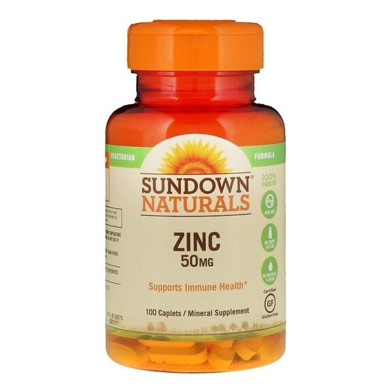 Essential Zinc 50 mg 100 cápsulas - Sundown Naturals Eua Sabor Sin sabor