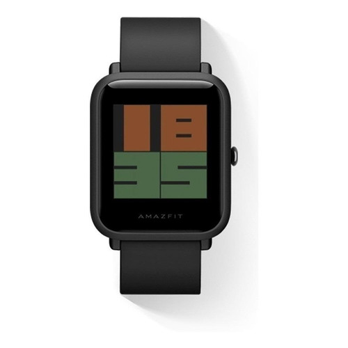 Smartwatch Amazfit Basic Bip S 1.28" caja de  policarbonato  carbon black, malla  negra de  tpu A1821
