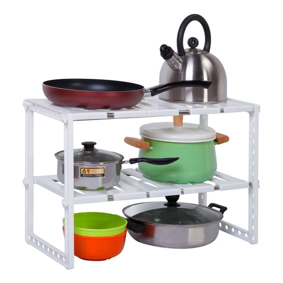 Organizador Estante Bajo Mesada Cocina 2 Niveles Calidad Ax®