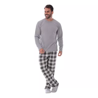 Pijama Masculina De Inverno Longo De Frio