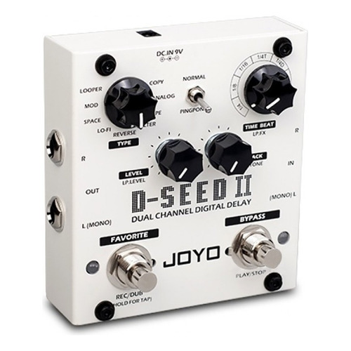 Pedal de efecto Joyo D-Seed II  blanco