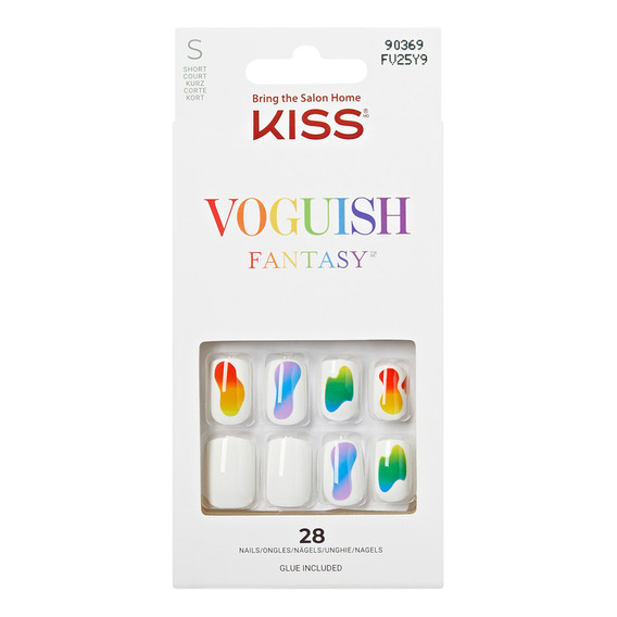 Kiss Uñas Postizas Pride Voguish Fantasy- Eternal Flame Color Multicolor Rayado