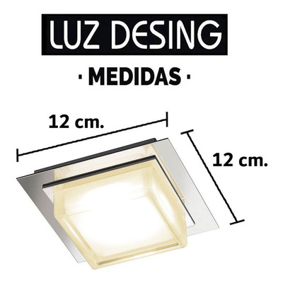 Plafon Led Cube 1 Luz Alta Potencia 12w Dimerizable Cromo