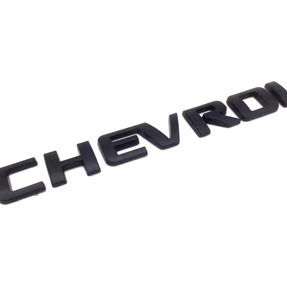 Emblema Autoadhesivo Abs Chevrolet 19x1.7 Cms Negro