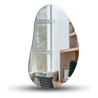 Espelho Orgânico Luxo 45x60 Banheiro Sala Quarto Com Suporte
