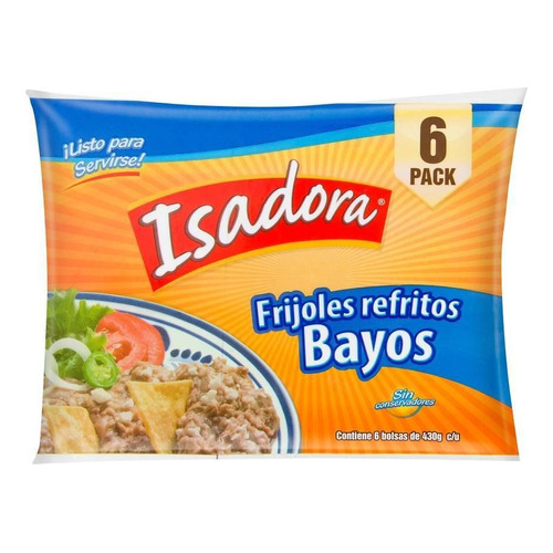 Frijoles Isadora Bayos Refritos Con 6 Piezas De 430 Gr