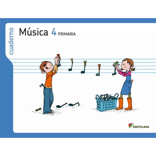 Cuaderno Musica 4 Primaria, De Vários Autores. Editorial Santillana Educación, S.l., Tapa Blanda En Español