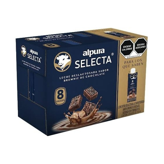 Alpura Leche Selecta Sabor Brownie 8 Pack De 315 Ml