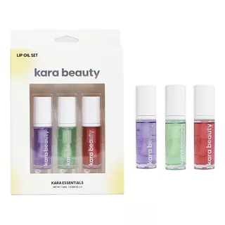 Set 3 Lip Oil Brillo Aceite Labial Essentials Kara Beauty® Acabado Gloss Color Lip Oil Set