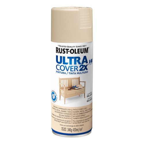 Rust-Oleum Ultra Cover pintura aerosol colores 340 ml color almendra
