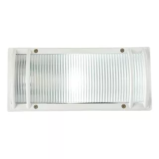 Lampara De Exterior Sobreponer Muro Decorativa 20 W Color Blanco