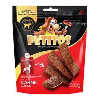 Bifinho Petitos Super Premium Cães Carne 500g