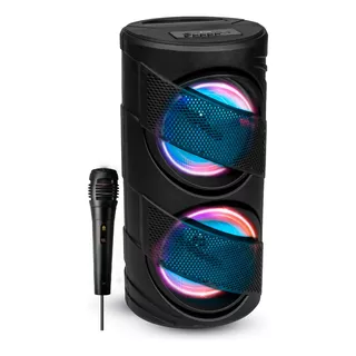 Parlante Portátil Inalámbrico 6.5 Pulgadas 2 Parlantes Sonido Hd Con Microfono Color Negro