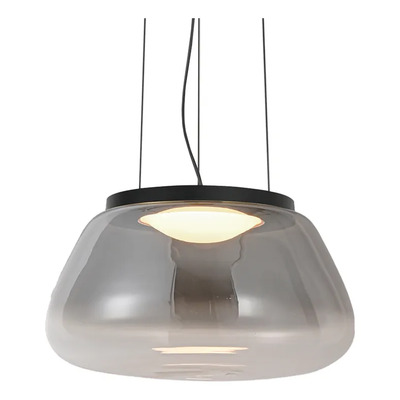 Colgante Catalina M Led Vidrio Fume 38cm Alta Calidad Ld Fumé