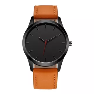 Reloj Hombre Cuarzo Deportivo Pulso Cuero T1300 Marron