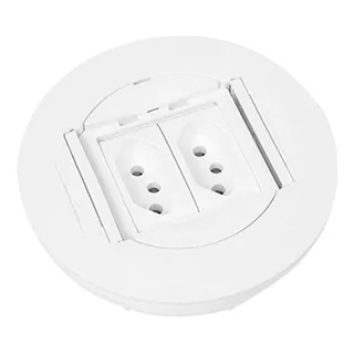 Caixa Elétrica Embutir De Mesa 1 Tomada 10a + 1 Rj45 Qtmov 