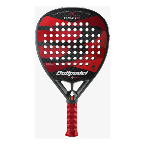 Paleta Padel Bullpadel Hack 03 Master Final Limited Edition Color Negro/Rojo