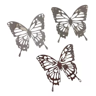 100 Mariposas Troqueladas Doradas Para Decoración