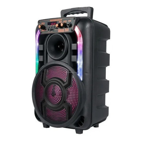 Parlante Bluetooth Portatil 8  Luces Con Mic. Karaoke H831