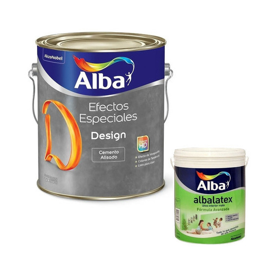 Efecto Especial Cemento Alisado Alba Design 3,24l Colores Mm