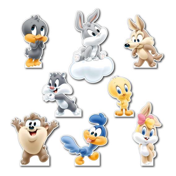 Figuras Coroplast Looney Tunes Baby Base Sólida Kit 8 Pz