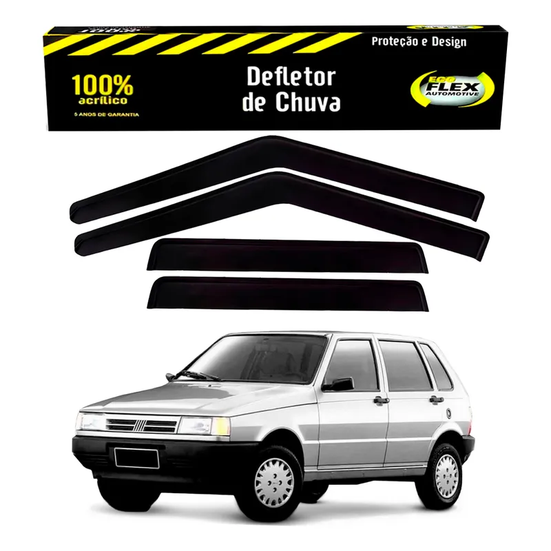 Jogo Calha Defletor Chuva Fiat Uno 1.0 1.3 1.5 1991 A 1997