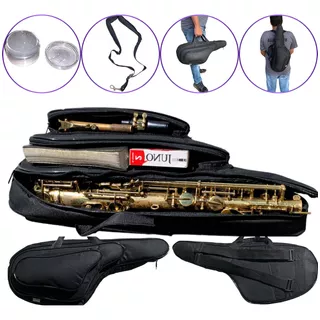 Case Bag Capa Luxo Sax Alto + Brinde C/ Bolso Hinário Tudel