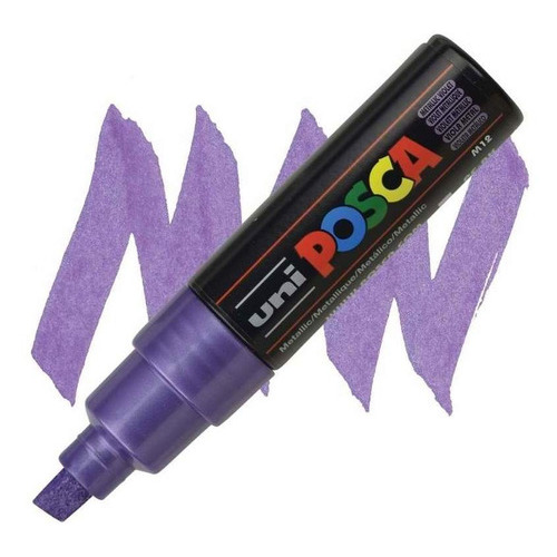 Uni Posca Marcador Pc-8k X Unidad Color Violeta Metálico Color de la tinta Violeta Metalico