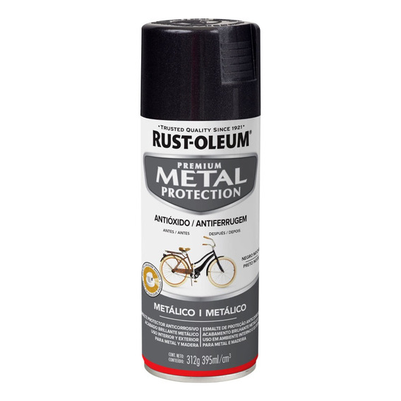 Pintura Aerosol Rust Oleum Antióxido Metal Protection Color Negro Noche Metálico