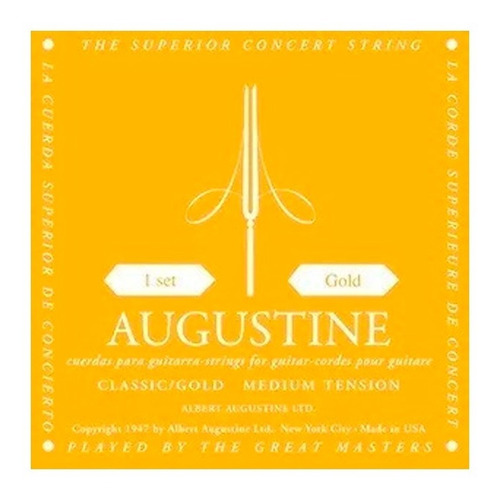 Encordado Guitarra Clasica Augustine Gold Tension Media