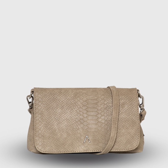 Cartera Snake Sand Black Bubba Color Café