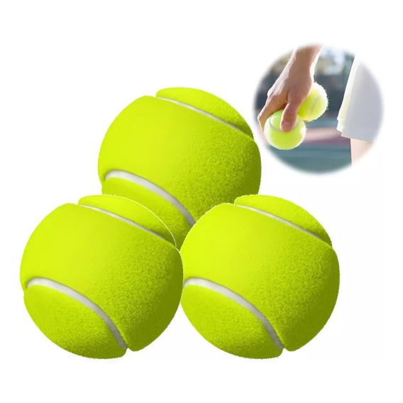 X3 Pelota Tenis Pack Pelotas Entrenamiento Tenis Verde Bolsa