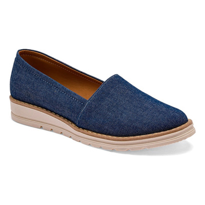 Mocasin Casual De Angela Dinara Para Mujer Azul 400202 T7