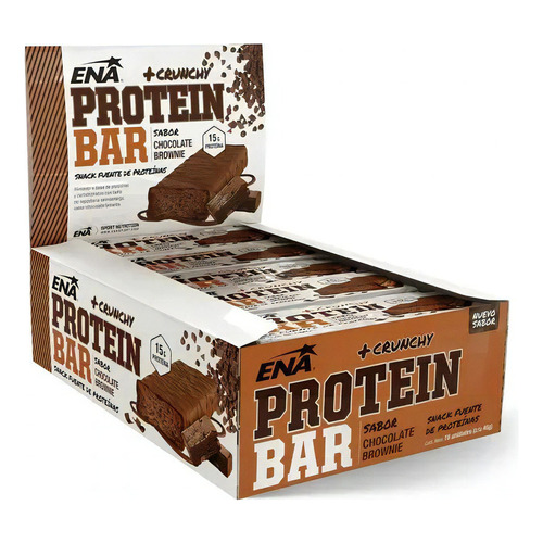 Energy Bar 16 Uni Ena Sport Proteína Barra Chocolate Brownie