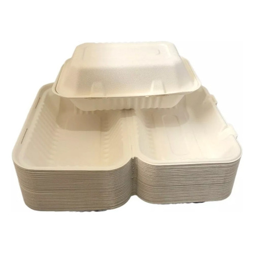 Envase Comida Compostable 50ud, Sin División 23x15 Cm