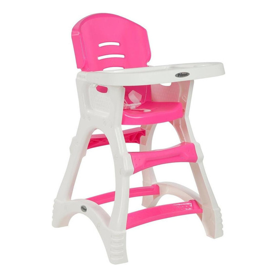 Prinsel Dinner Silla Alta Rosa Con Blanco