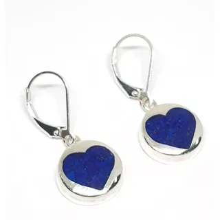 Aros De Plata 950 Redondo  Lapizlazuli