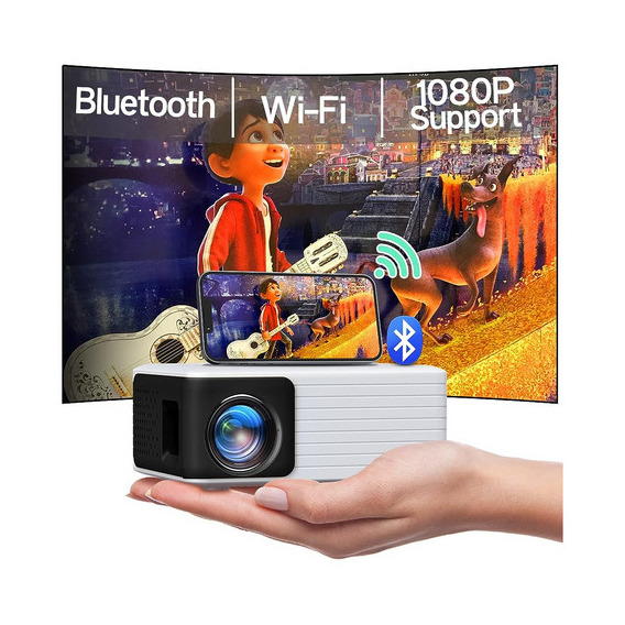 Mini Proyector Con Wifi Bluetooth Yoton Y3-PW Soporte 1080p Full HD LED 5500LMENS