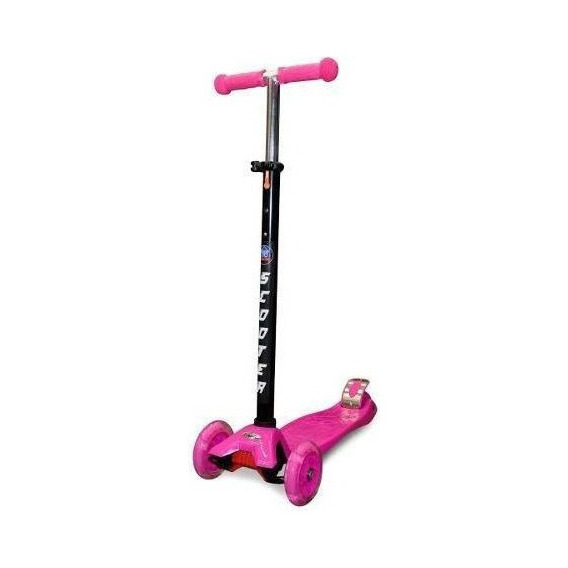 Patineta Scooter Micro Juguete Direccion Freno Luces Rosada