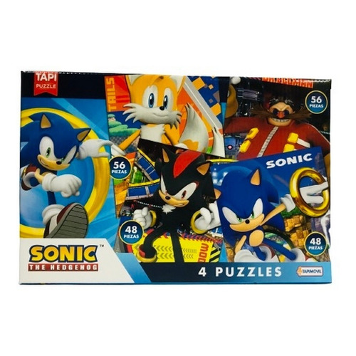 Puzzle Sonic 4 Rompecabezas De 48 Pzs Y De 56 Pzs. Tapimovil