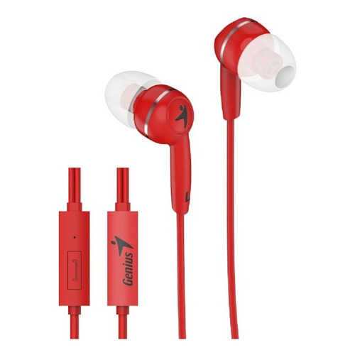 Auricular Genius Hs-m320 Rojo Con Microfono In Ear